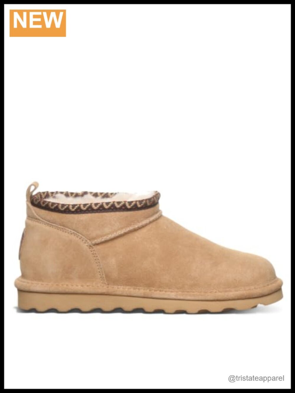 Suede Ankle Boots with Wool Blend Lining, Cozy Pull-On Winter Booties for Women